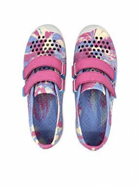 PLAE Kids Mimo Pink Blue Marbled Water-Friendly Sneakers Size 3